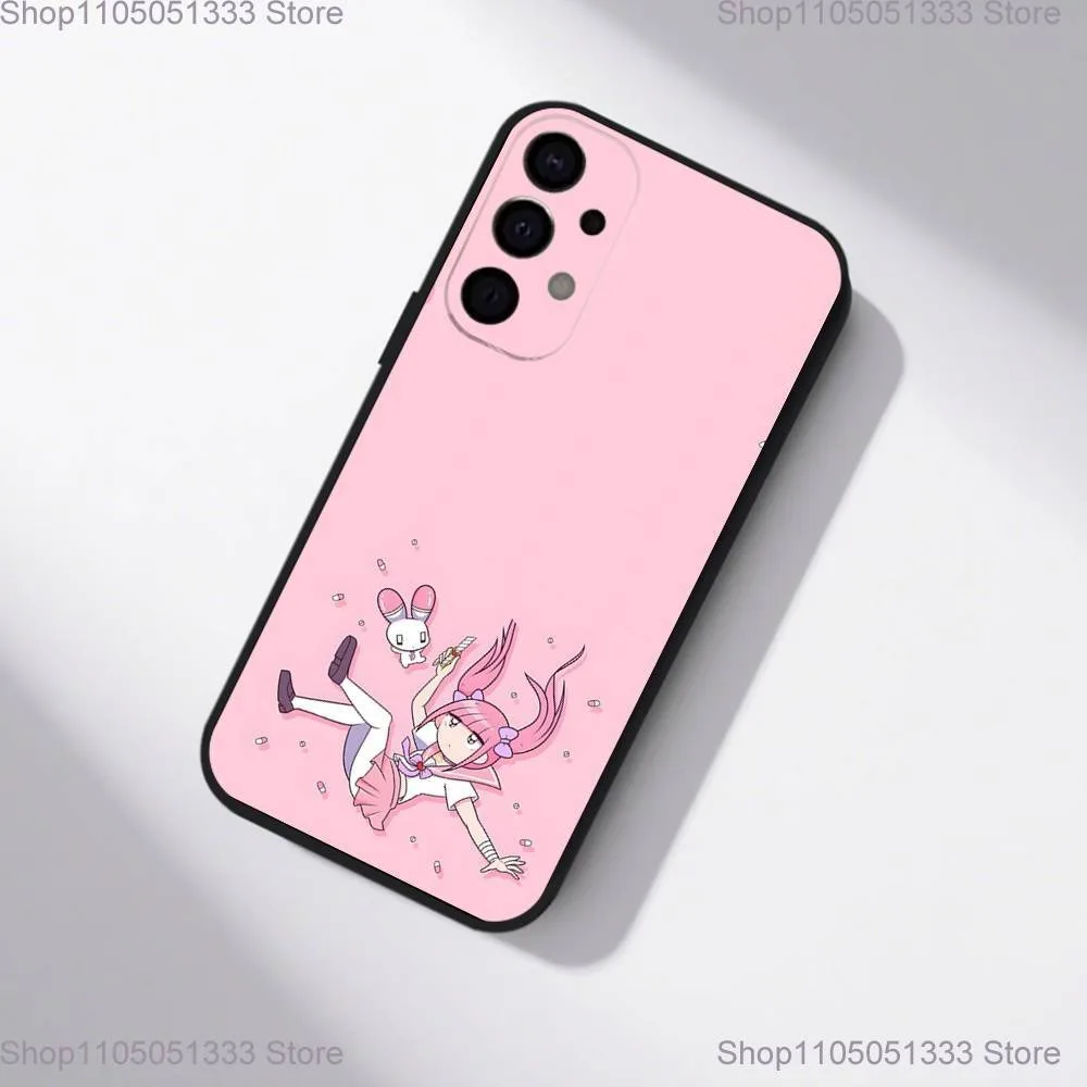 M-Menhera Chan-n 만화 전화 케이스 삼성 S25, S24, S21, S22, S23, S30, 울트라, S20, 플러스, Fe, 라이트, 5G 블랙 커버