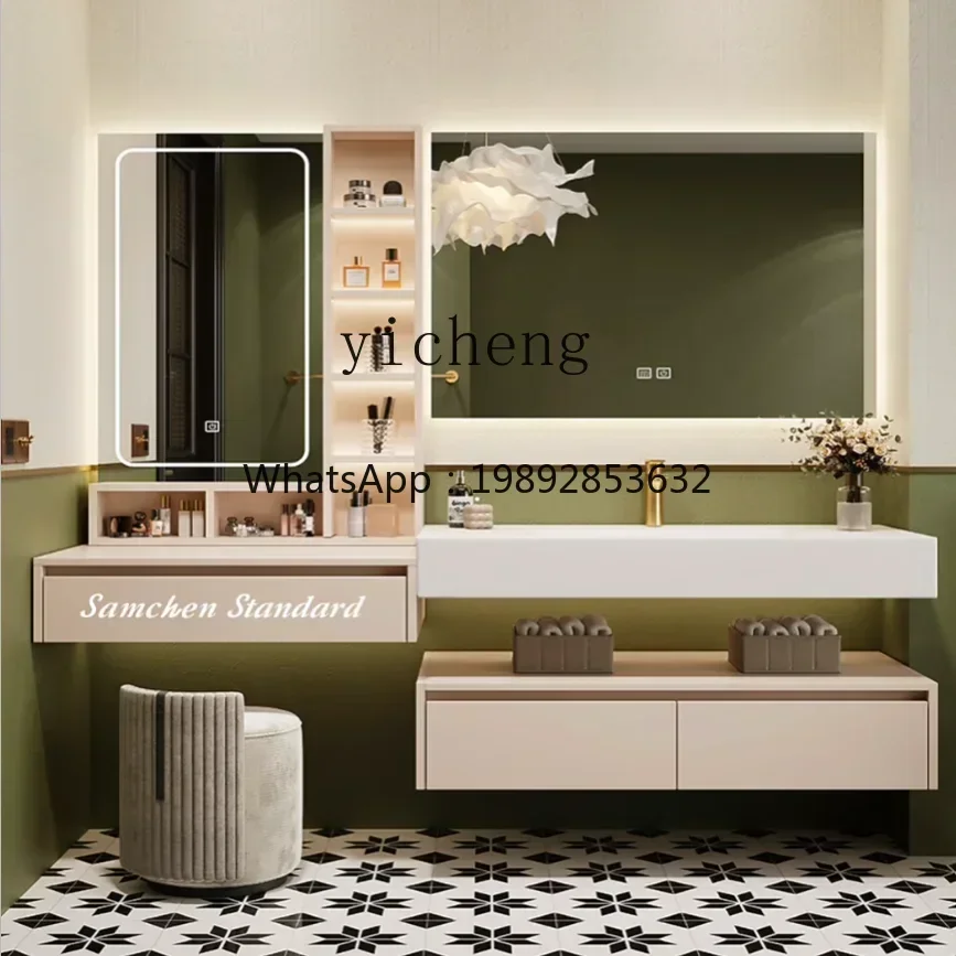 a3+ Bathroom Cabinet Vanity Integrated Combination Rock Plate Hot Bending Basin Toilet Wash Face Hand Washing