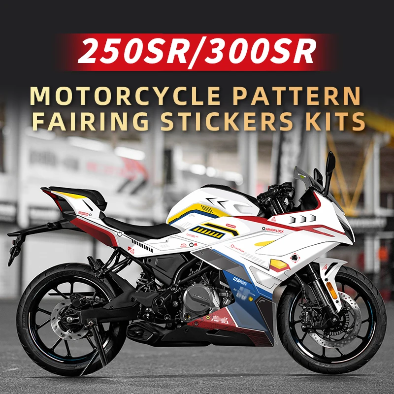 

Pattern Printing Stickers Kits for Motorcycle Protection and Decoration, Used for 2023/2024 CFMOTO 250SR/300SR, Various Styles