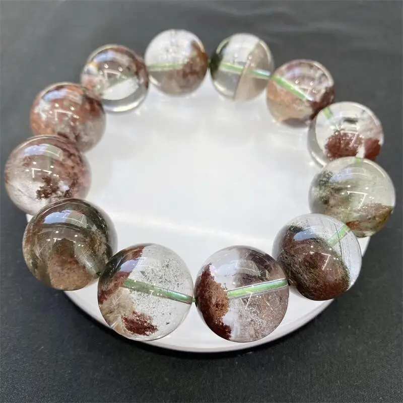 

Natural Red Garden Quartz Bead Bracelet Healing Reiki Man Woman Fengshui Jewelry Birthday Gift 1pcs 10/12/14/16/18/20MM