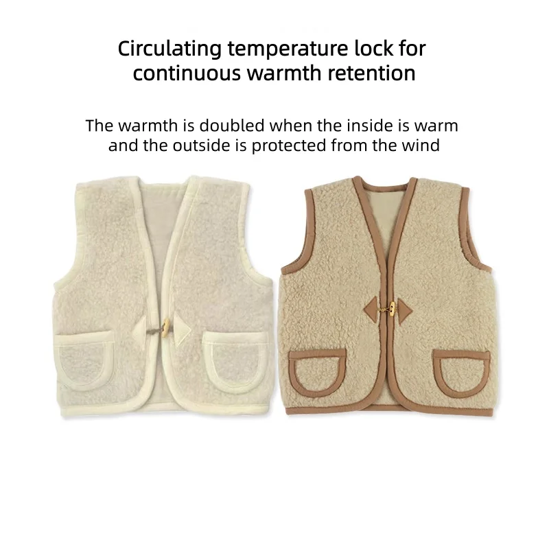 سترة شتوية للأطفال من AL لطيفة للغاية 80% مصنوعة من الصوف للأطفال الصغار سترة صوف دافئة للأولاد والبنات مع زر