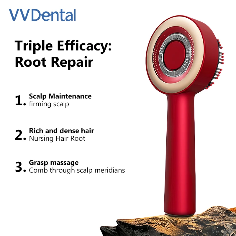 Multifunctional Scalp Massage Comb 630nm Red Light Hair Oil Liquid Guiding Comb Portable Electric Scalp Massager for Hair Care