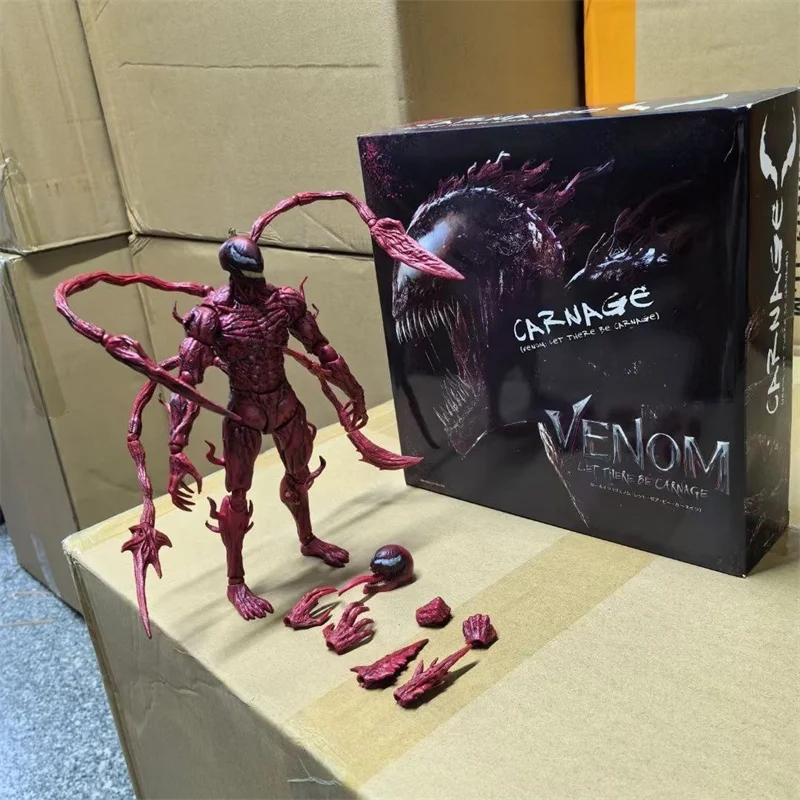 SHFiguarts Venom Red Venom Carnage figura de acción SHF Venom 3 Let There Be Carnage figura de Anime juguetes de modelos coleccionables regalos