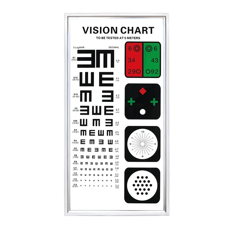 

LED Illuminate Eye Testing Vision Chart 2.5M LED Multifunction Vision Eye Acurity Chart Optometry Equipments Optotypes
