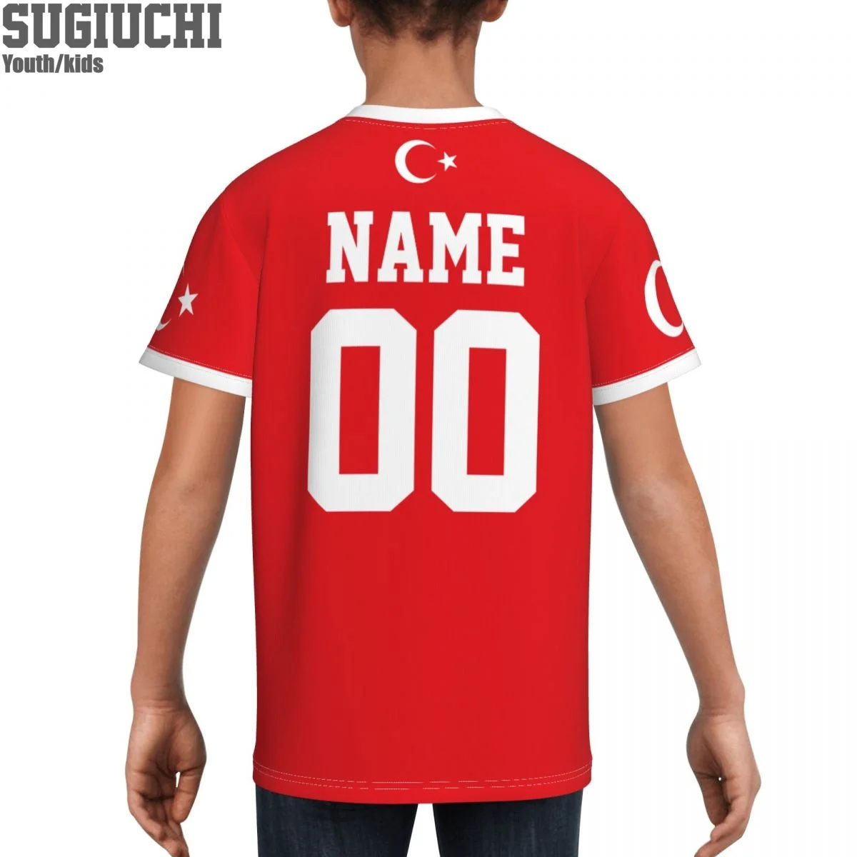 Custom Name Number Turkey Flag Emblem 3D T-shirts For Kids Youth Boy/Girl Tees jersey Soccer Football Fans Gift T shirt