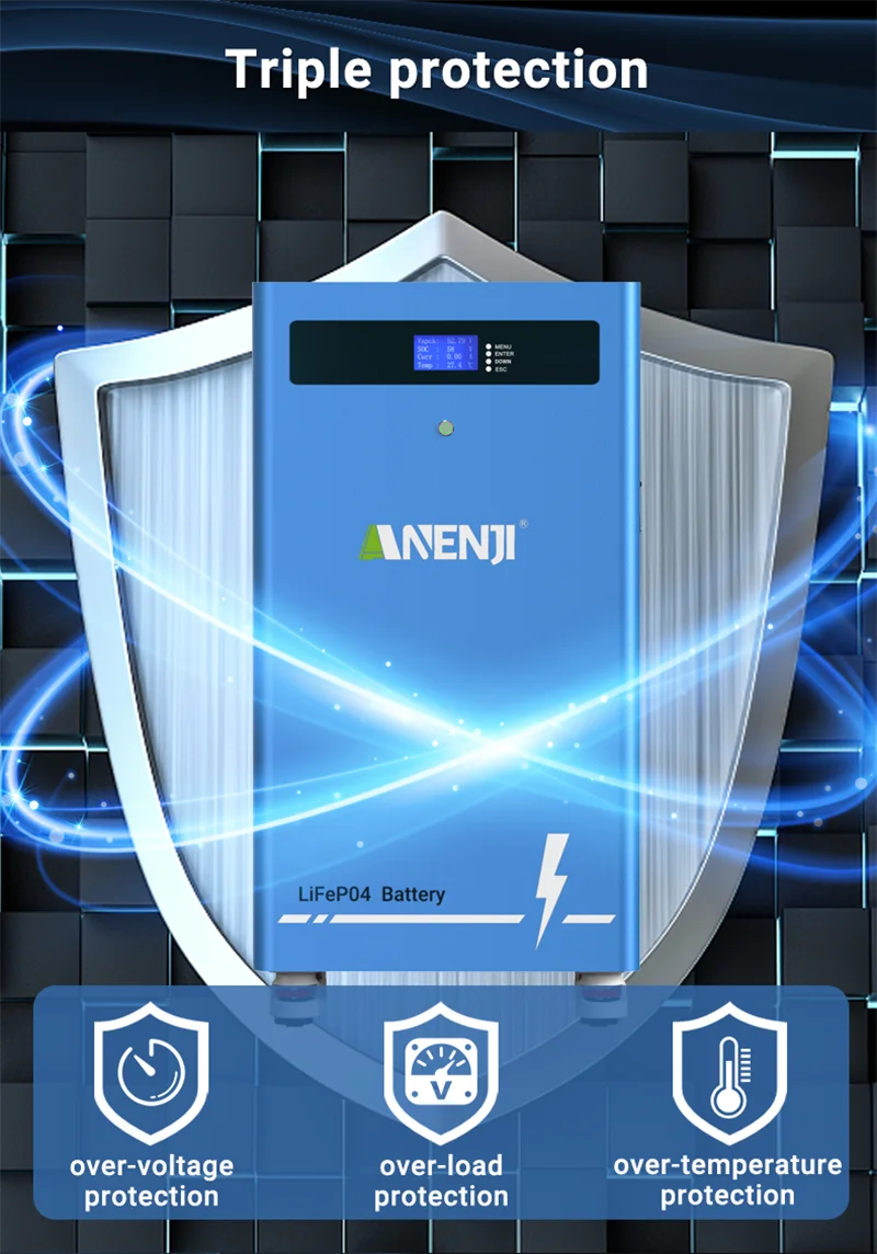 ANENJI 11KW 48V Solar-Wechselrichter Hybrid 220V 15KW Batterie-MPPT-Wechselrichter mit WLAN für On/Off-Grid-Anwendungen, Solar-Hybrid-Wechselrichter für Solarpanel-Haushaltsgeräte – Detail 31
