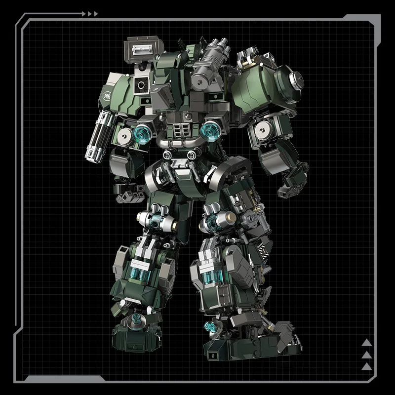 2024 NEW MOC 1403pcs Military Mecha Warrior Robot Building Blocks Super Armor Robot Action Figure Bricks Toys For Children Gifts