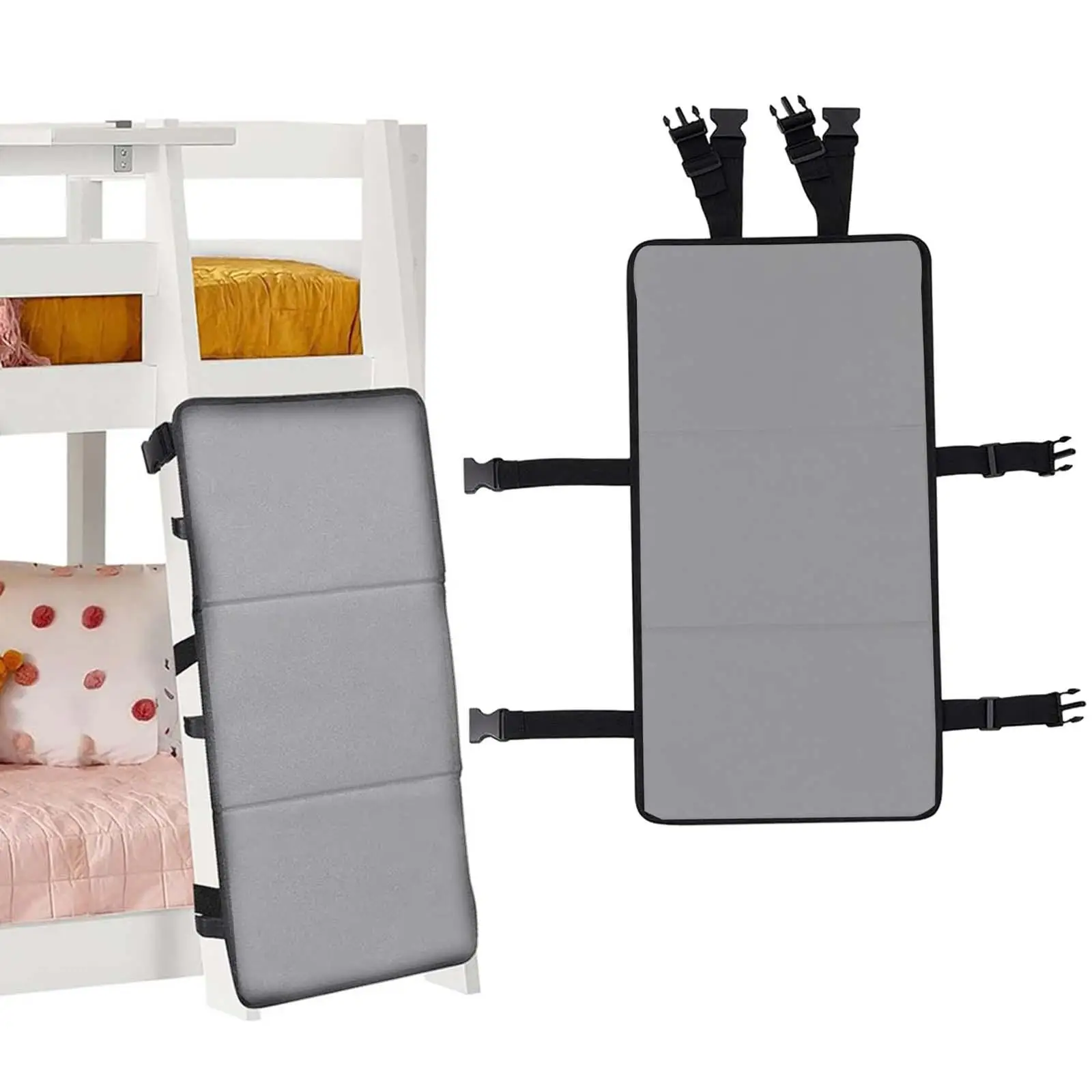 Kids Safe Bunk Bed Ladder Cover Foldable Gray Oxford Pad Indoor Outdoor Ladder Guard for Toddler Safety Protection