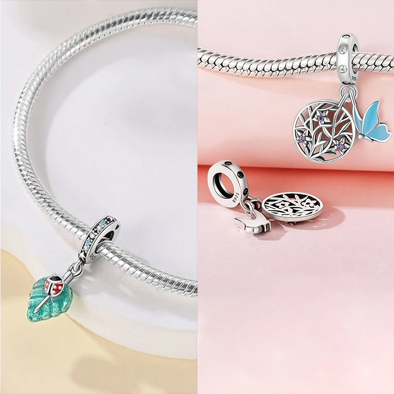 

Charms Silver 925 Butterfly Bees Dragonflies Beads Fit Bracelet Necklace Accessories Bead Jewelry Making Fine Jewelry Gift