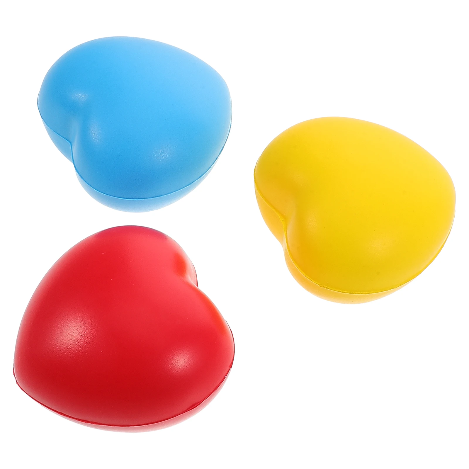 

3Pcs Hand Therapy Balls PU Heart Shaped Stress Squeeze Balls Hand Exercise Ball for Grip Strength Rehabilitation and Finger