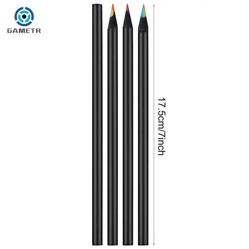 4PCS 7 Colors Concentric Gradient Colorful Pencil Crayons Colored Pencil Set Creative Kawaii Stationery Art Painting Drawing Pen