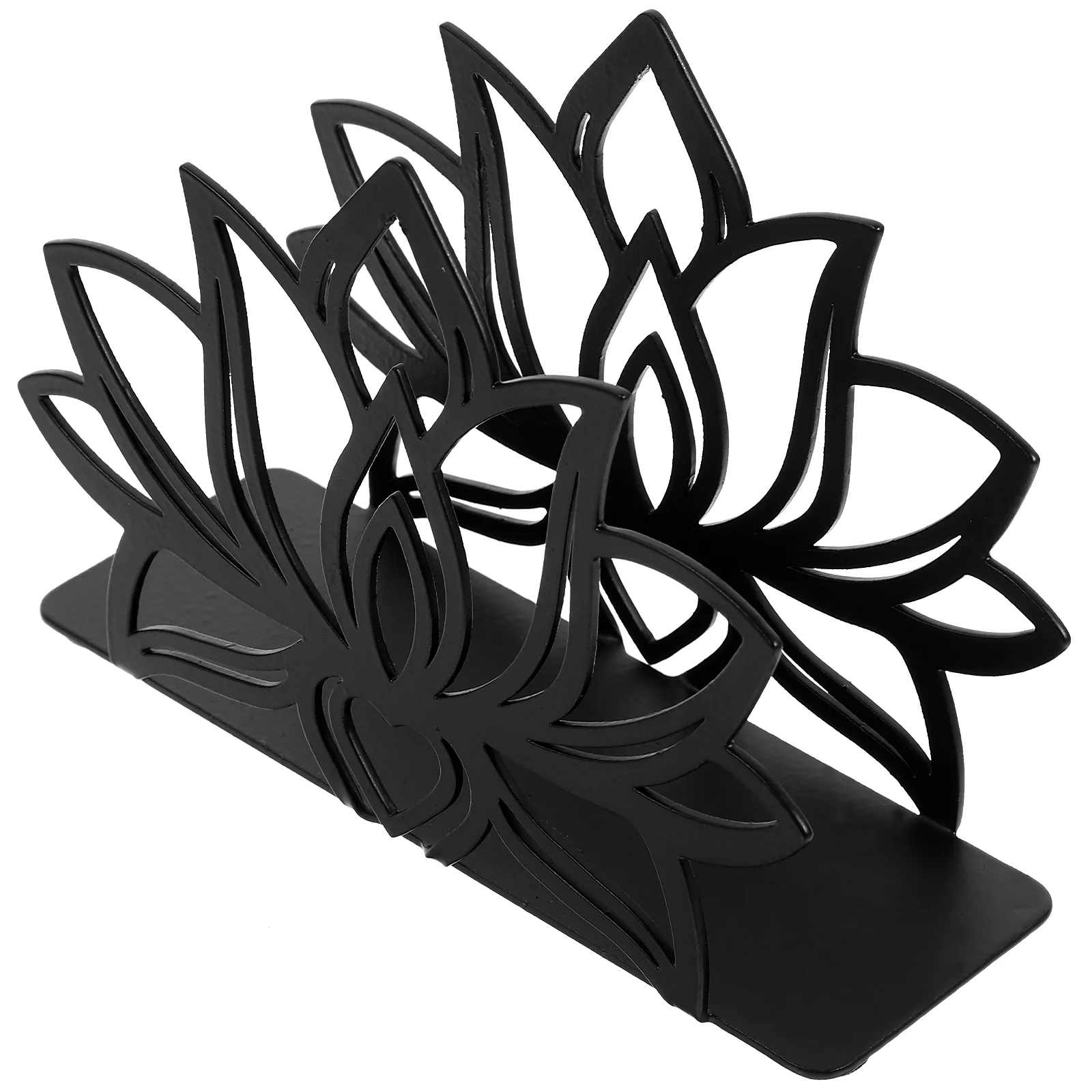 

Lotus Napkin Holder Tabletop Holders Vintage Organizer Napkins Dining Metal Iron Stand Office