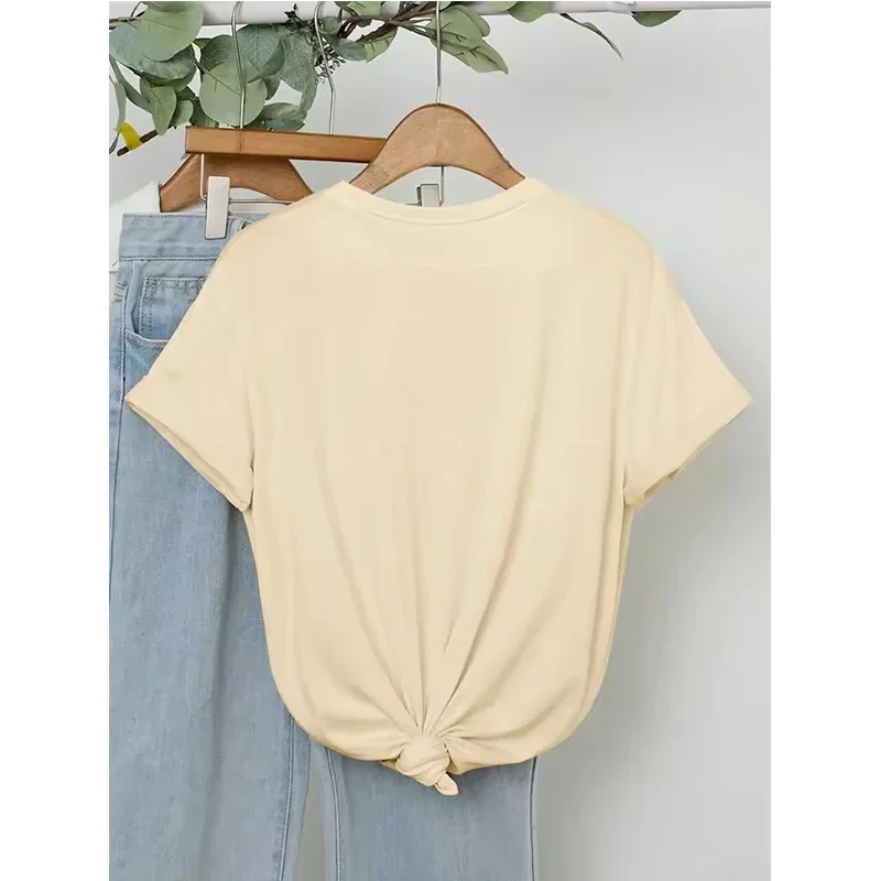 Bohemian and Bead Print T Shirt Women's Causal T-shirt with Dreamcatcher Design Graphic Vintage Tees Tops Clothes
