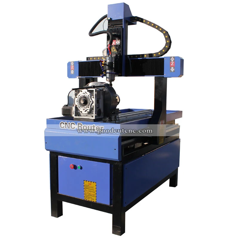 Low Cost Mini 3040 CNC 9060 Router 4 Axis For Nonmetal And Soft Metal With Rotary