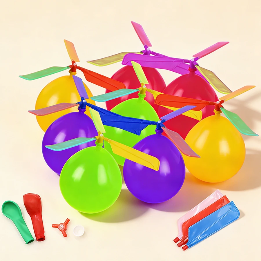 

3/6 шт. Набор для самостоятельной сборки летающего вертолета-шарика | Модель для полетов на открытом воздухе со спиральным пропеллером, креативные поделки ручной работы и сувениры для вечеринок