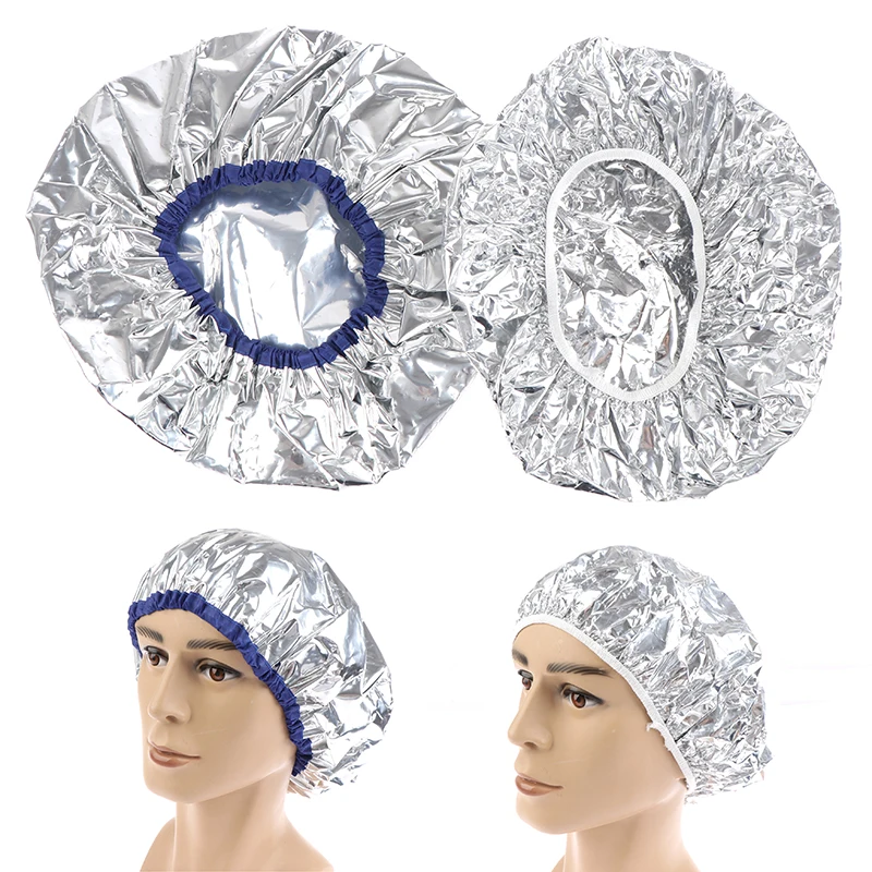 1PC Disposable 8 Wire Thick Aluminum Foil Cap Elastic Hair Coloring Dye Heat Resistant Shower Salon Hair Cap