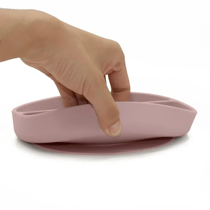 Wolife Baby-Assiette à manger en silicone pour enfants, ventouse sûre, solide, mignon, dessin animé, plats pour enfants, entraînement pour