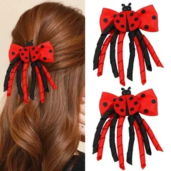 Oaoleer 2Pcs Cute Insect Ladybug Hairpin for Women Girls New Animal Hair Clip Barrettes Hairgrips Kids Headwear Hair Accessories