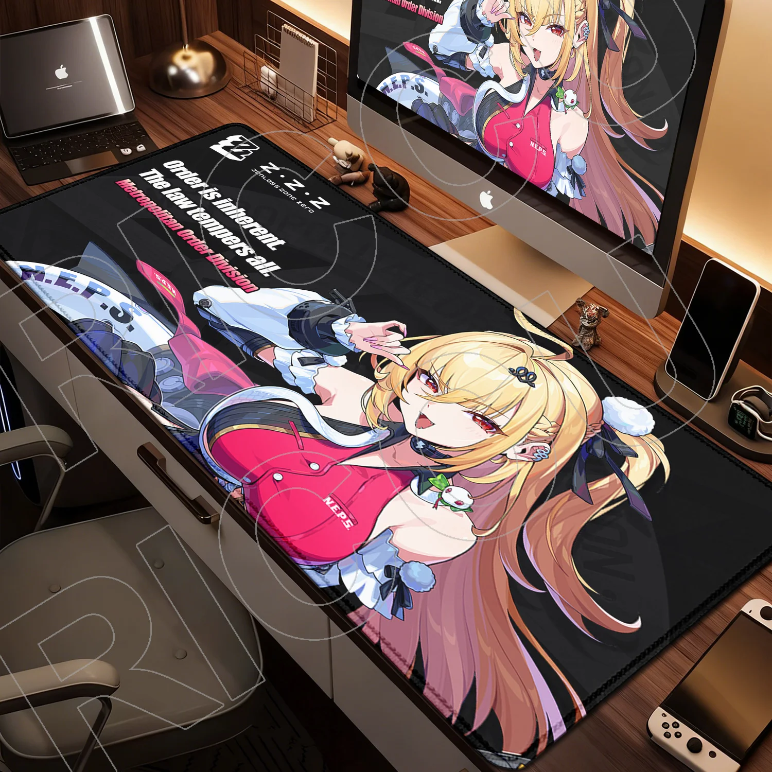 XXL Esports ZZZ Cissia Zenless Zone Zero Mauspad Kawaii Anime Girl Gaming-Tastatur HD PC-Zubehör Schreibtischunterlage Teppich