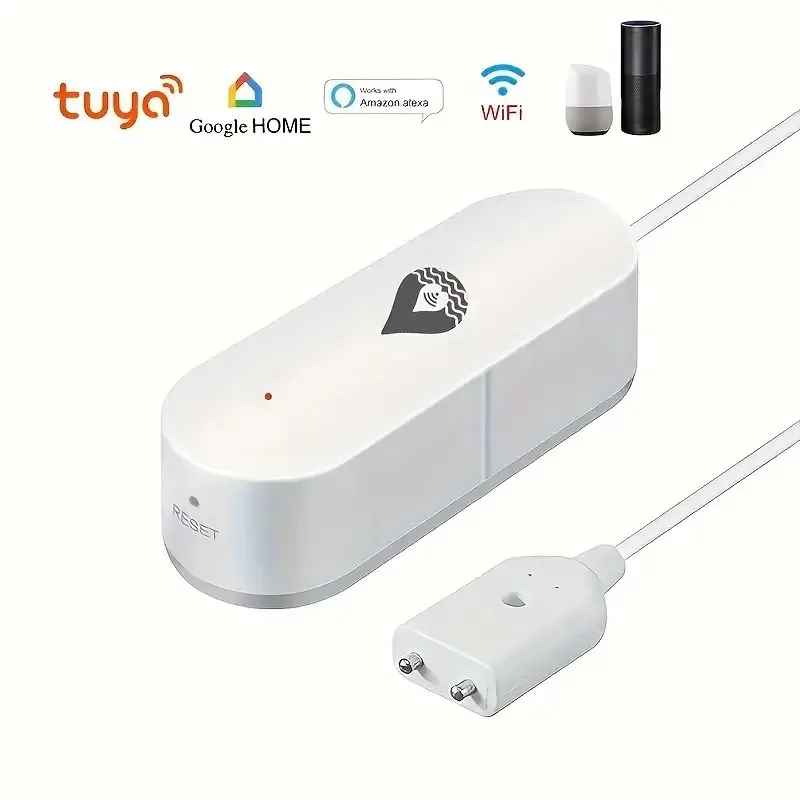 Sensor inteligente de fugas de agua WIFI Tuya, alarma, Sensor de fugas de agua de inundación, Compatible con Smart Life, Google Home, Alexa