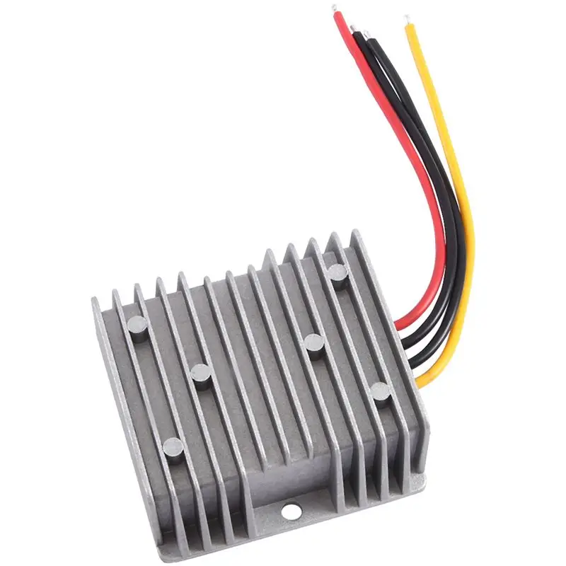 1 Piece DC 9-36V To DC 12V 10A 120W Voltage Converter Regulator Gray Metal DC/DC Boost Transformer