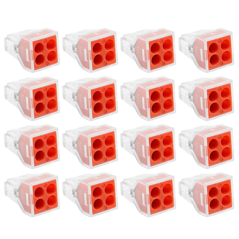 

30Pcs Hard Wire Terminals Reliable Insulated Connectors for Electrical Use 4 Holes Wire Connector Quick Terminal