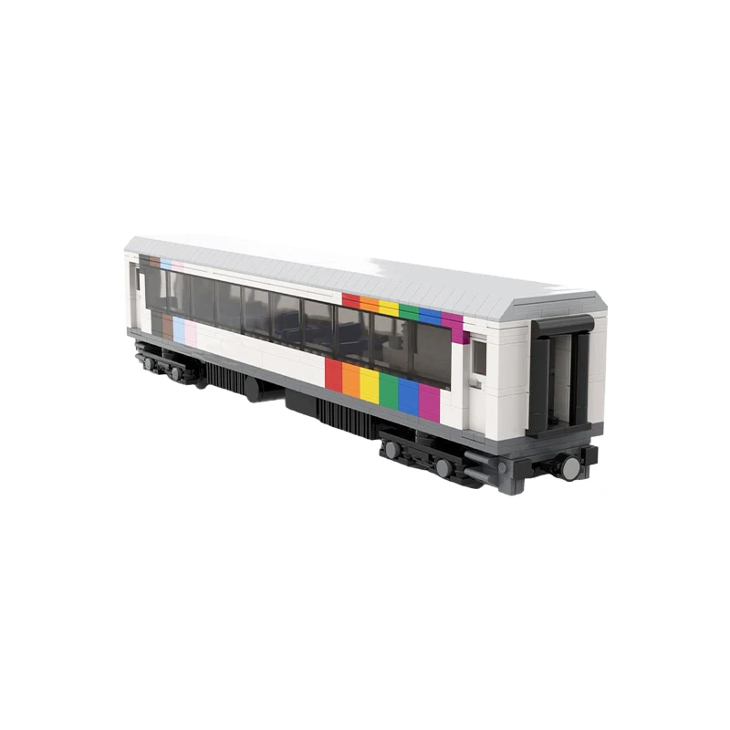 MOC 8 Wide Express Train Starter Pack Building Blocks Motorised Modern Railway Luxury Passenger Coach Tracks Bricks Toy Adult