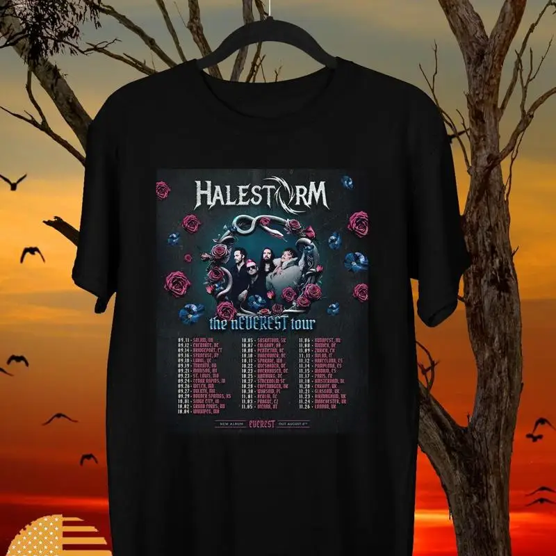 

Черная футболка Halestorm Band The Neverest Tour, полный размер S 5Xl