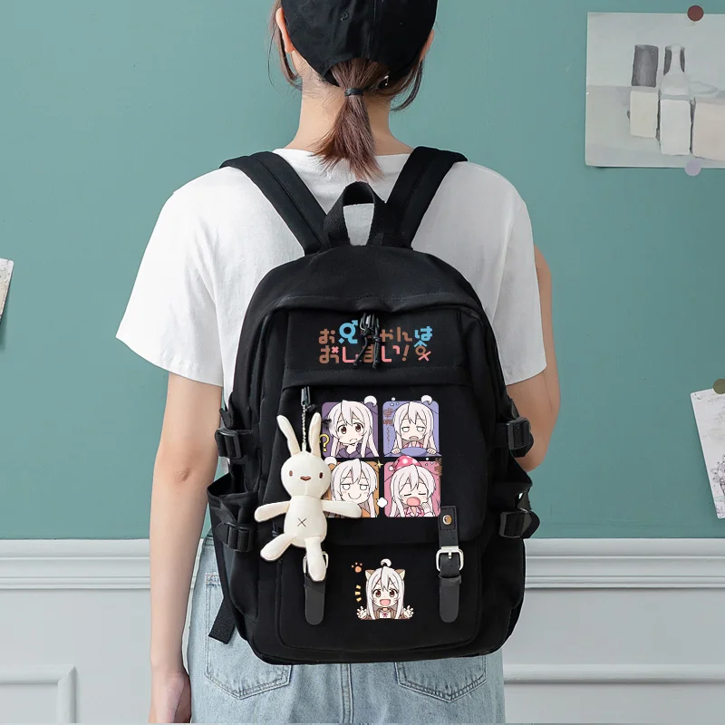 Anime ONIMAI - I'm Now Your Sister! Backpack Students School Book Bag Pocket Shoulder Travel Bags For Girls Boys Teenagers