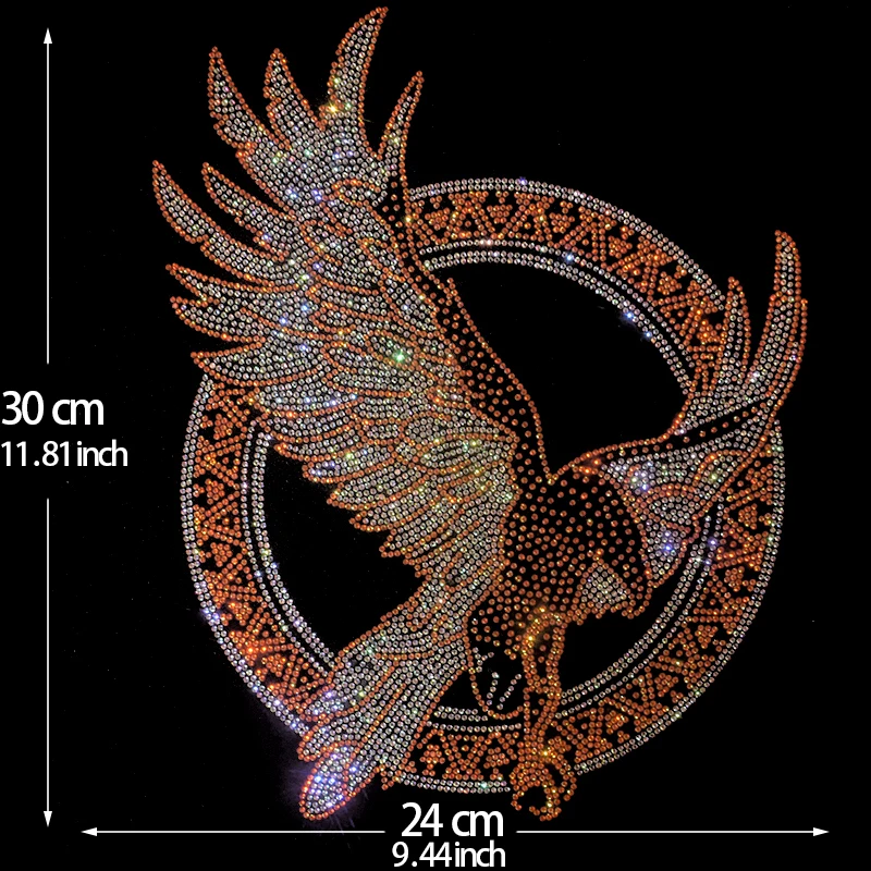 

The shiny diamond patch and high-quality rhinestone eagle pattern are ironed on sweaters, coats and clothing accessories