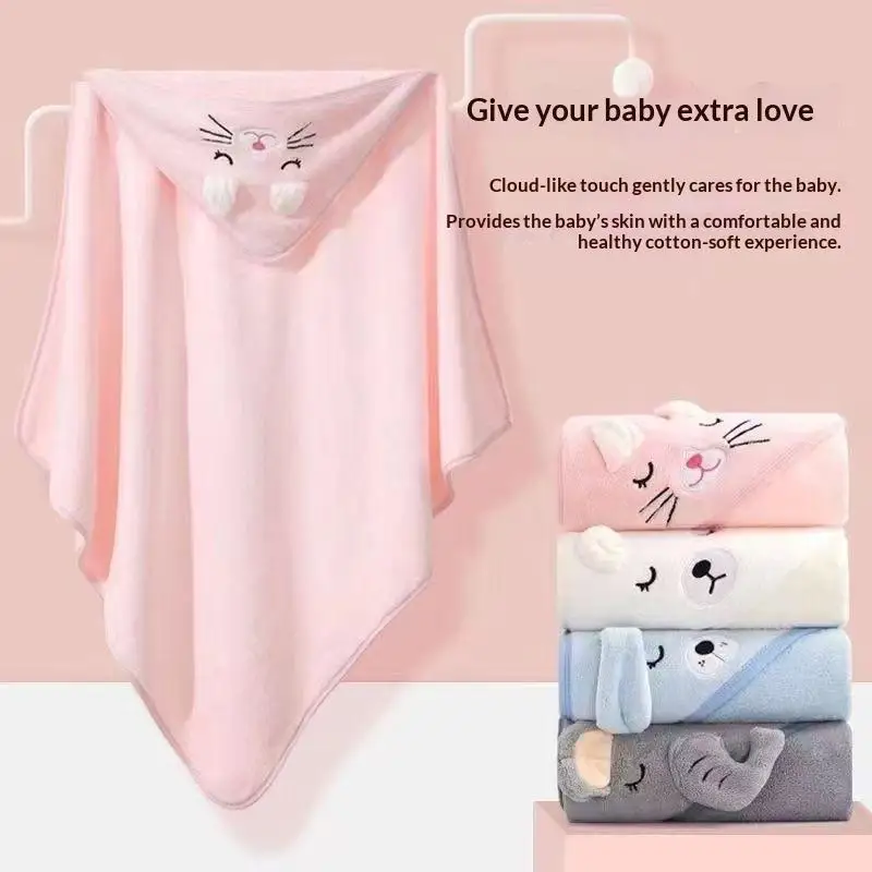 【Nice】Cartoon Animal Baby Hooded Bath Towels Toddler Bathrobe WarmSleepingSwaddle Wrap For Boys Girls Newborn Soft Towel Blanket