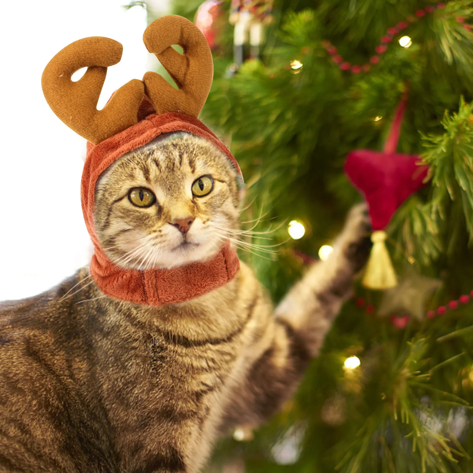

Pet Headgear Antler Dog Hat Soft Deer Horns Christmas Party Costume Cap Cute Pet Party Hat Soft Fabric Antler Headpiece