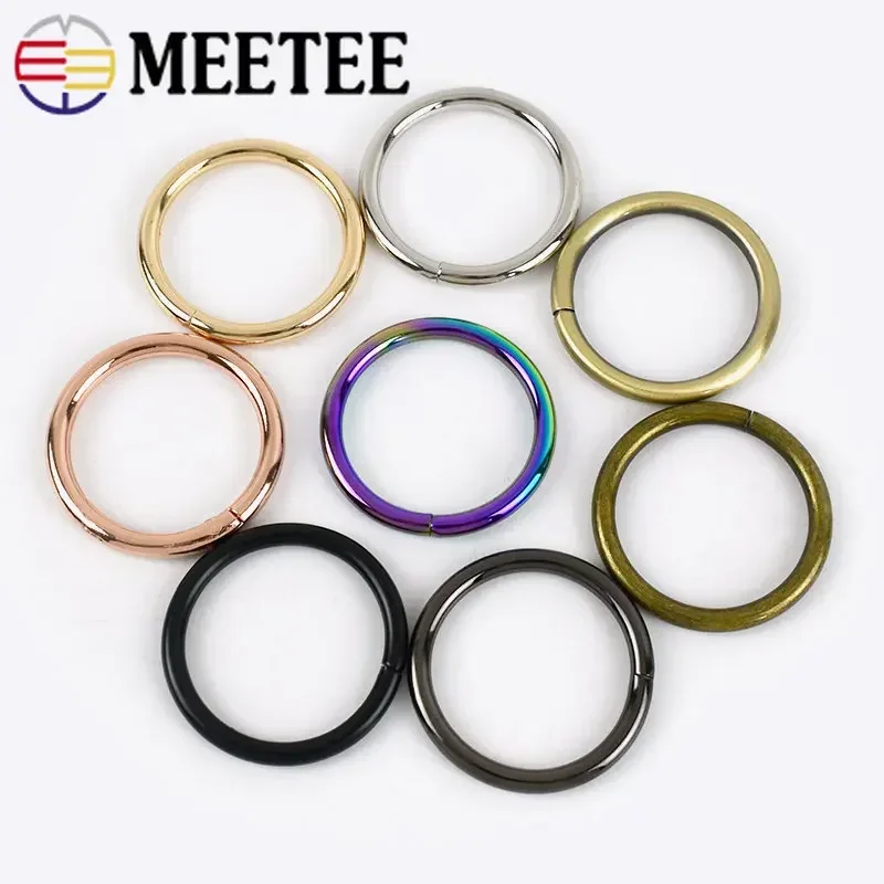 10Pcs Metal O Ring Buckles for Bag Strap Dog Collar Webbing Belt Buckle Clasp Handbag Chain Loops DIY Leather Craft Accessories