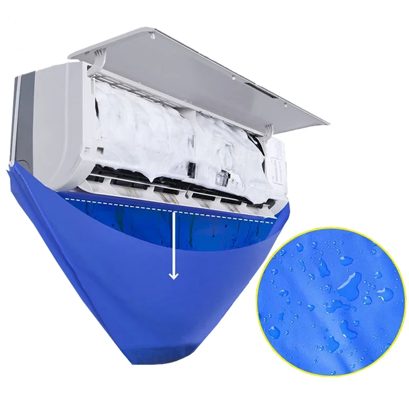 Air Conditioner Cleaning Cover Brushes Filter Net Waterproof Air Conditioner Cleaning Dust Cover Protection Bag Household Tools