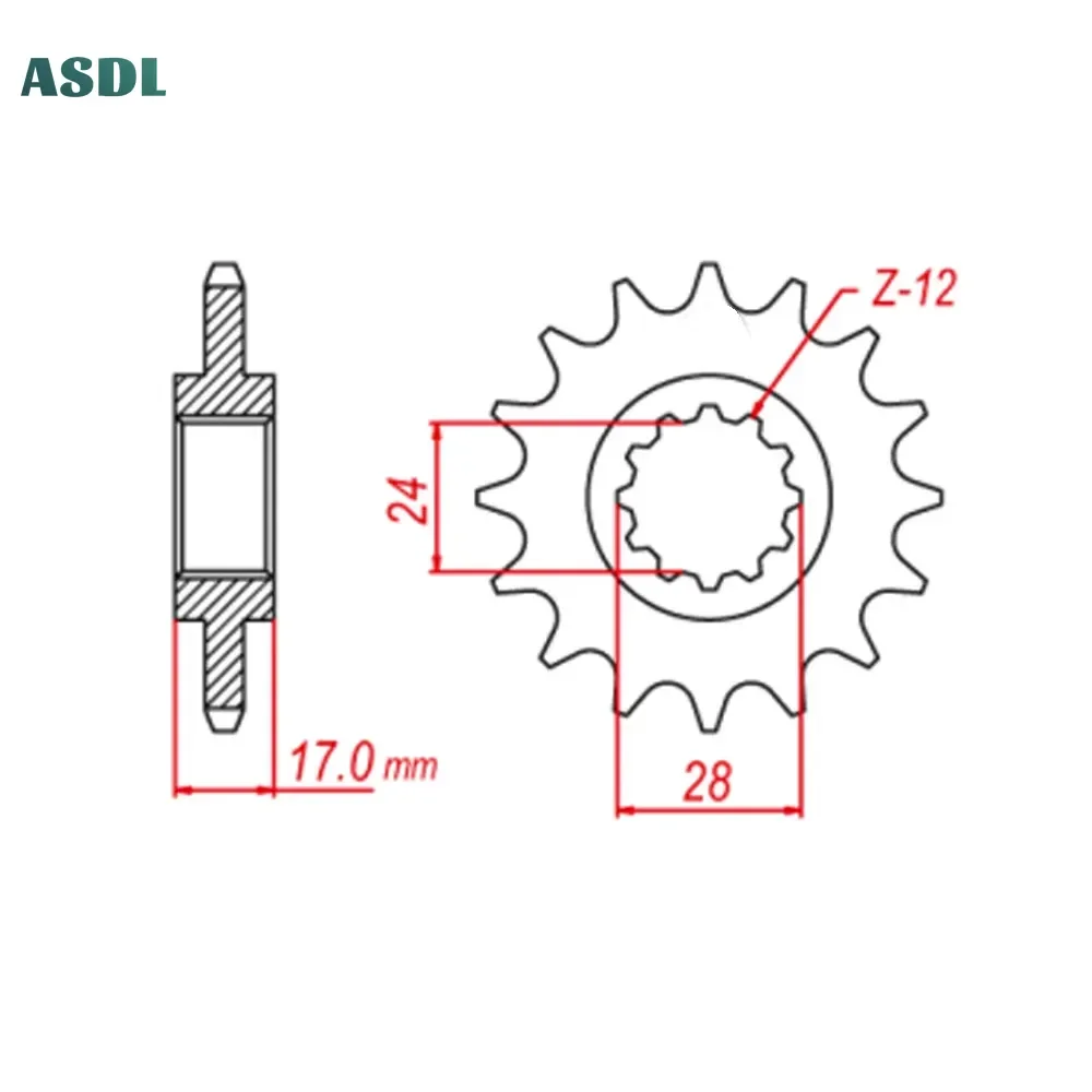 525 15T Motorbike Motorbike Front Sprocket For Honda Road CB600 CB600F CB600S CB CBF Hornet 600 PC34 36 CBF600 CBF600N PC38