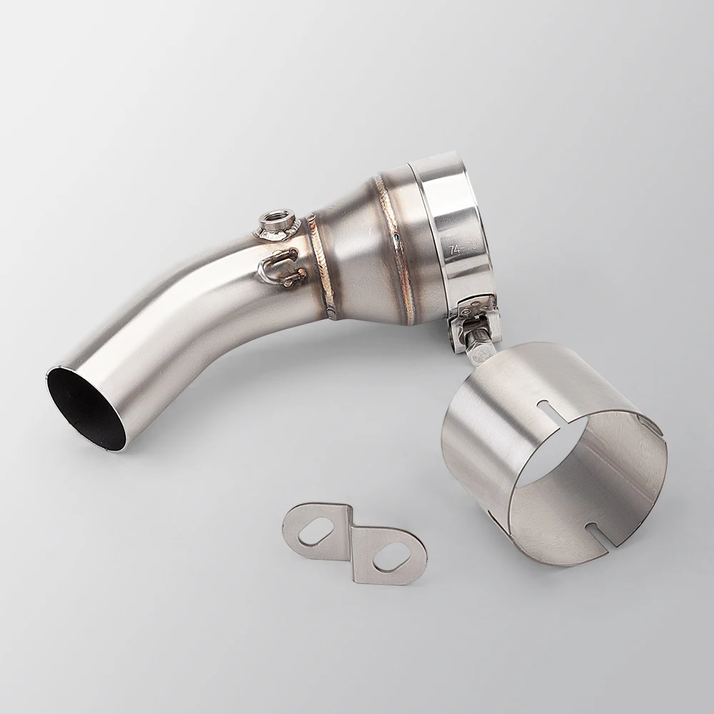 Motorcycle Exhaust Escape Moto Modify Middle Tube Link Pipe for Ninja 650/Z650 Stainless steel drum middle section (2023-2025)