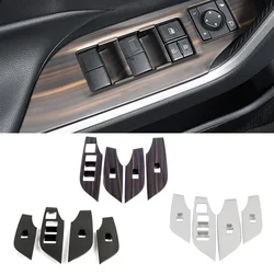 For Toyota Rav 4 Rav4 5 Gen LHD 2019-2025 Inner Door Armrest Window Lift Switch Button Panel Cover Trim Sticker