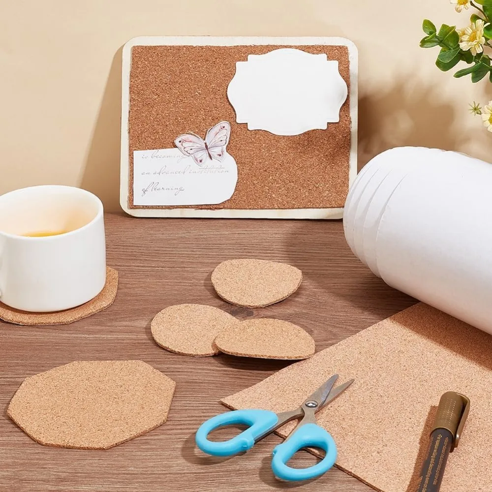 15.7x78.7 inch Self-Adhesive Cork Roll, 2 mm Thick Cork Mat with Strong Adhesive-Backed for Wall Decoration, Party and Crafts