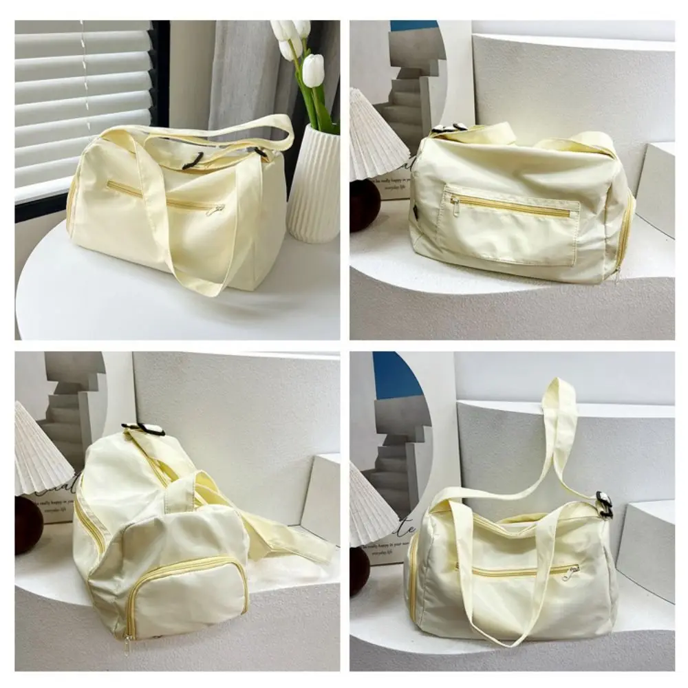 حقيبة تحت الإبط بلون واحد حقائب كروسبودي قماش سعة كبيرة حقيبة كتف رياضية تصميم متخصص حقيبة اللياقة البدنية الصالة الرياضية عادية المرأة