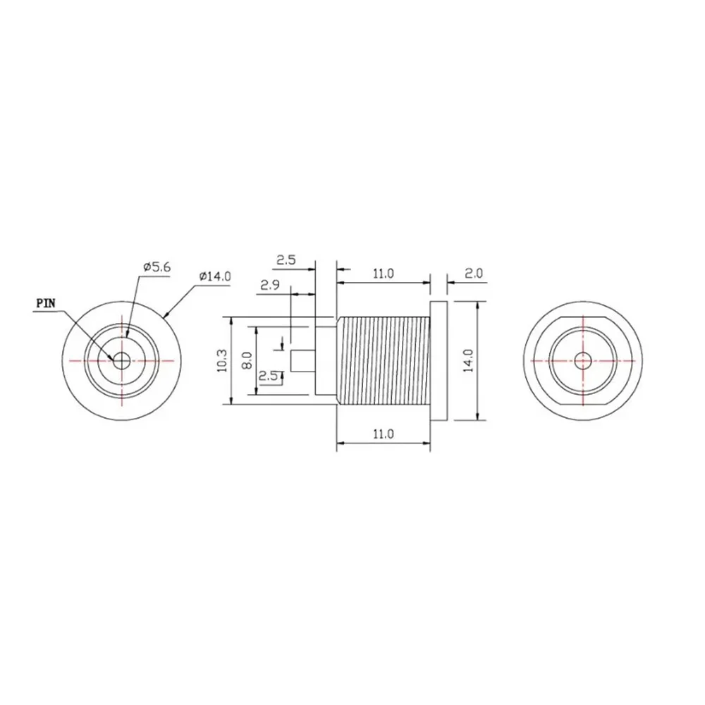 1pcs DC Power Female Jack With 18AWG Cable Wired 5.5 * 2.1 5.5*2.5mm DC Charging Socket High Current Female Power Connector