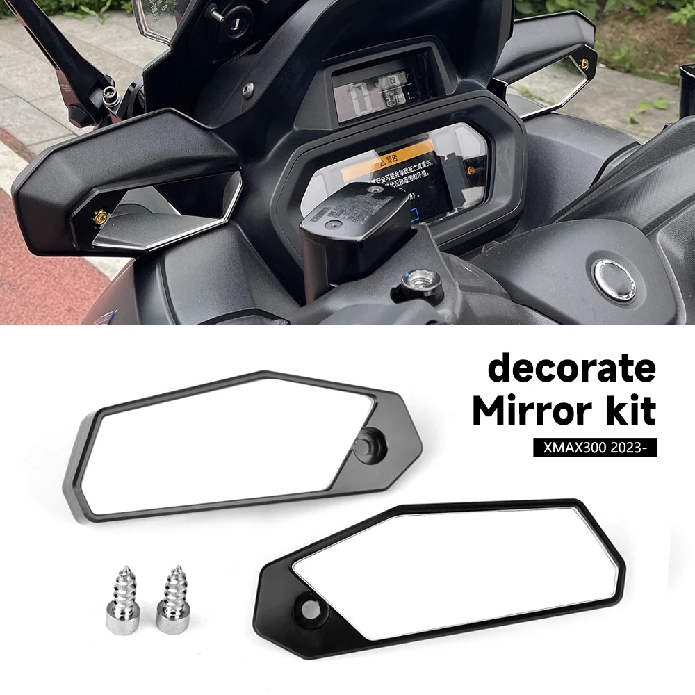 New Motorcycle Accessorie For YAMAHA XMAX300 Xmax 300 X-MAX300 CNC aluminum Decorative mirror kit Shield Guard Decorative Cover