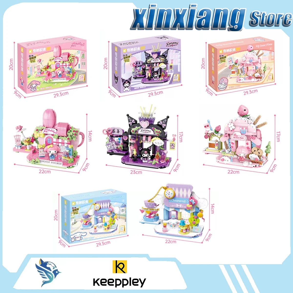 

Коллекционные фигурки Keeppley Sanrio: Мелоди, Грейт-дэйн, Колуми — персонажи аниме и манги, милые, мечтательные, очаровательные и крутые.