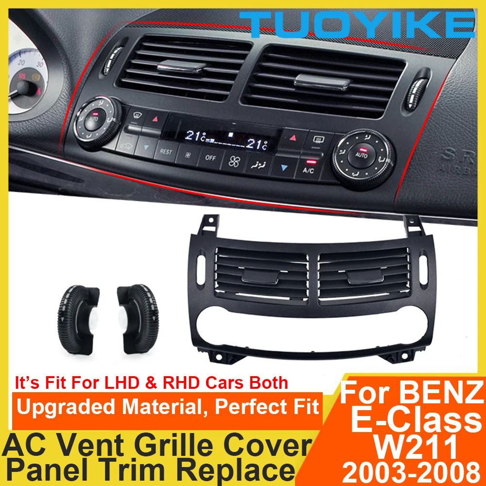 Car AC Front Left Right Center Rear W211 Air Conditioner Vent Grille Panel Cover Full Set For Mercedes Benz E-Class 2003-2008