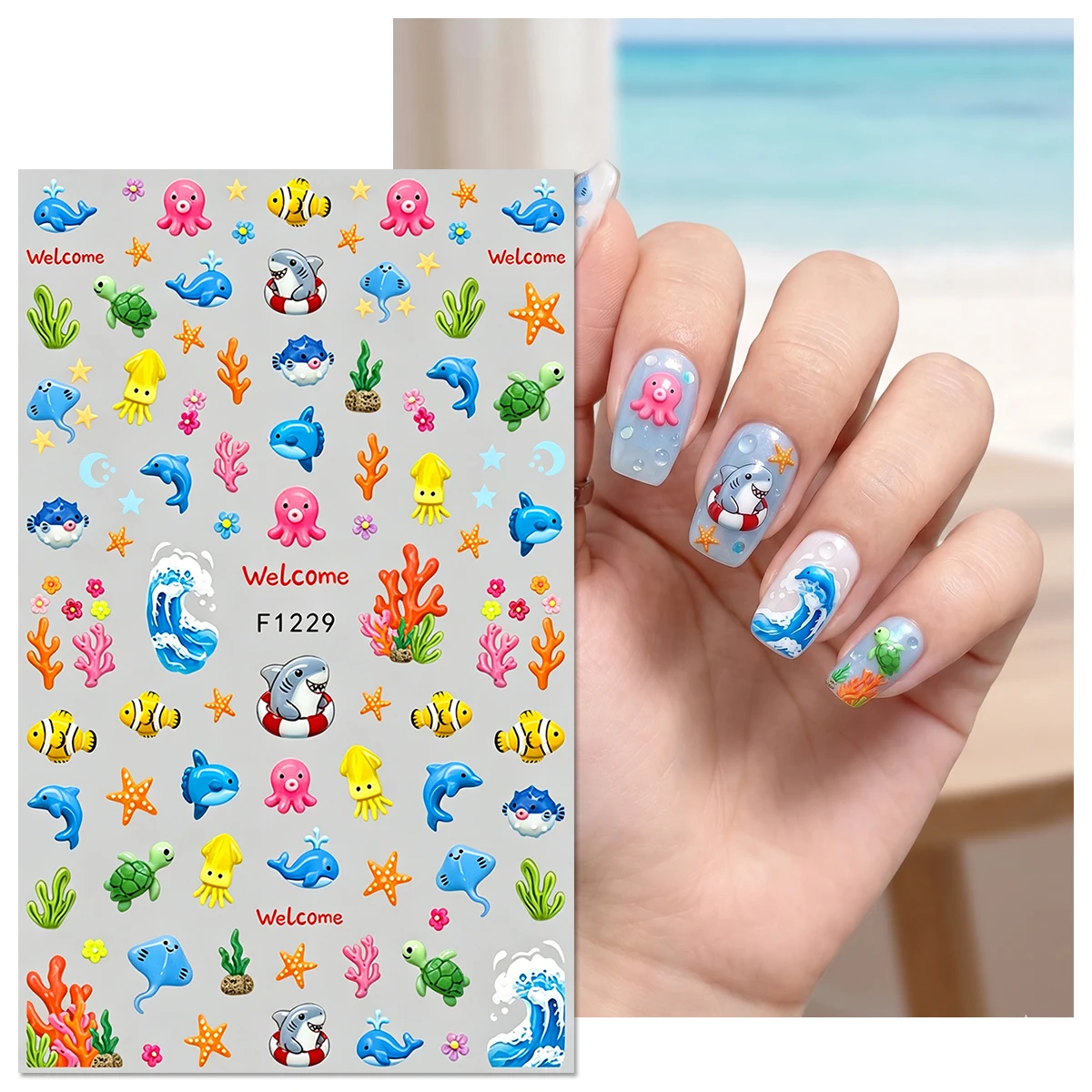 Летние пляжные наклейки для но – обзор и цена Nail Art