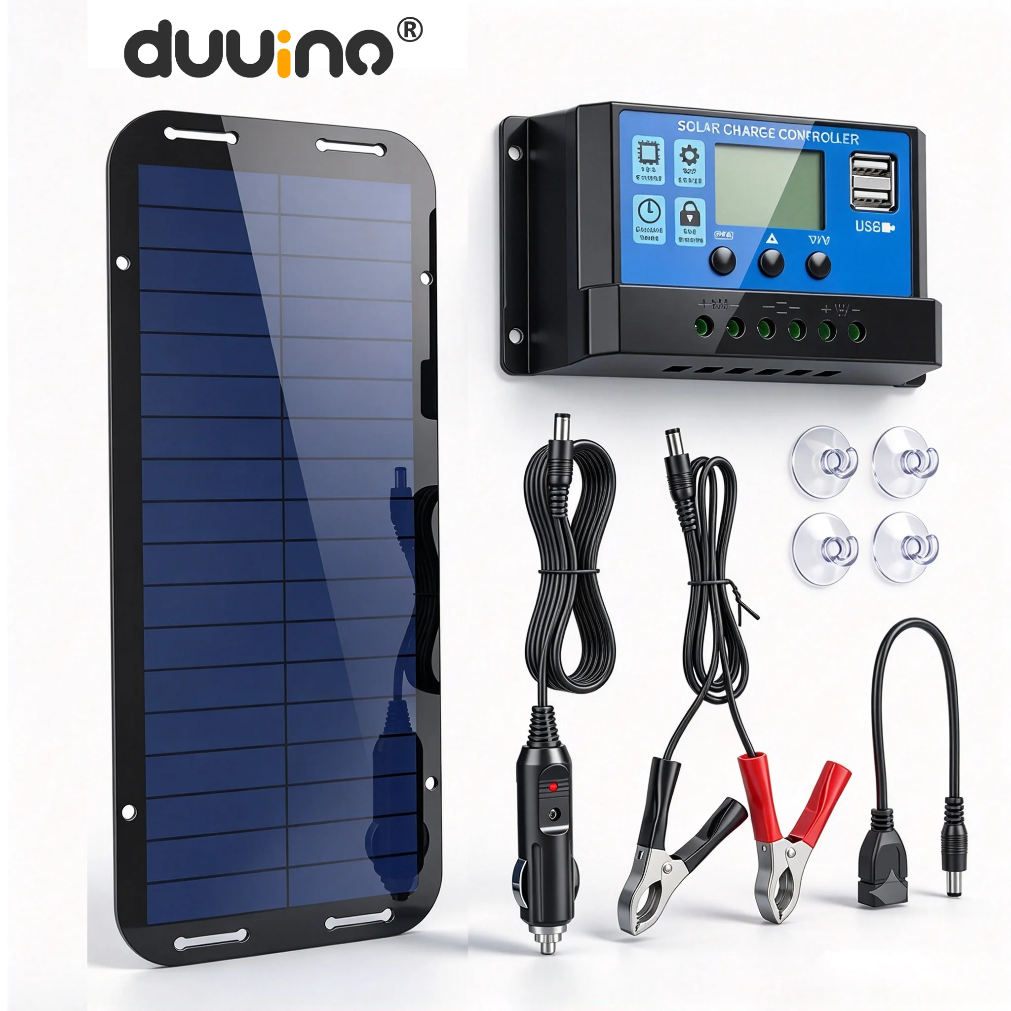 Monocrystalline Solar Cells Solar Battery Trickle Charger 12V Olt Power Solar Panel Solar Battery Charger Car Van Boat Kit