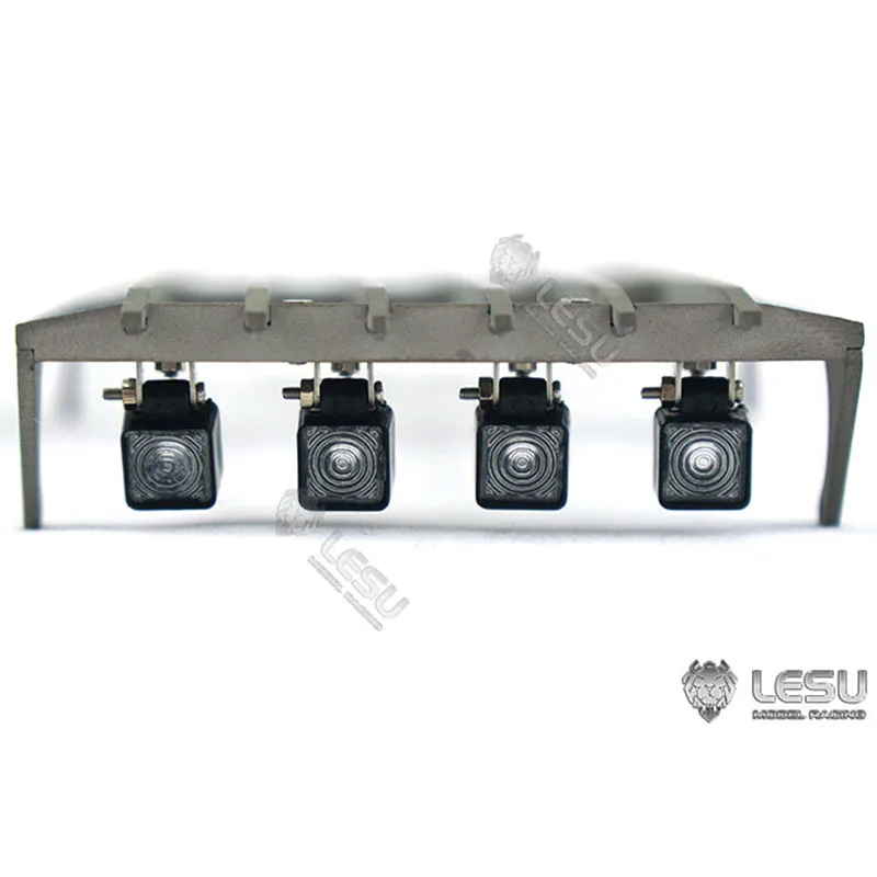 LESU Für 1/14 Modell AC360 Baggerkabine Metall-Antikollisionsnetz mit Spotlicht DIY LKW Zubehör Spielzeug – Detail 6