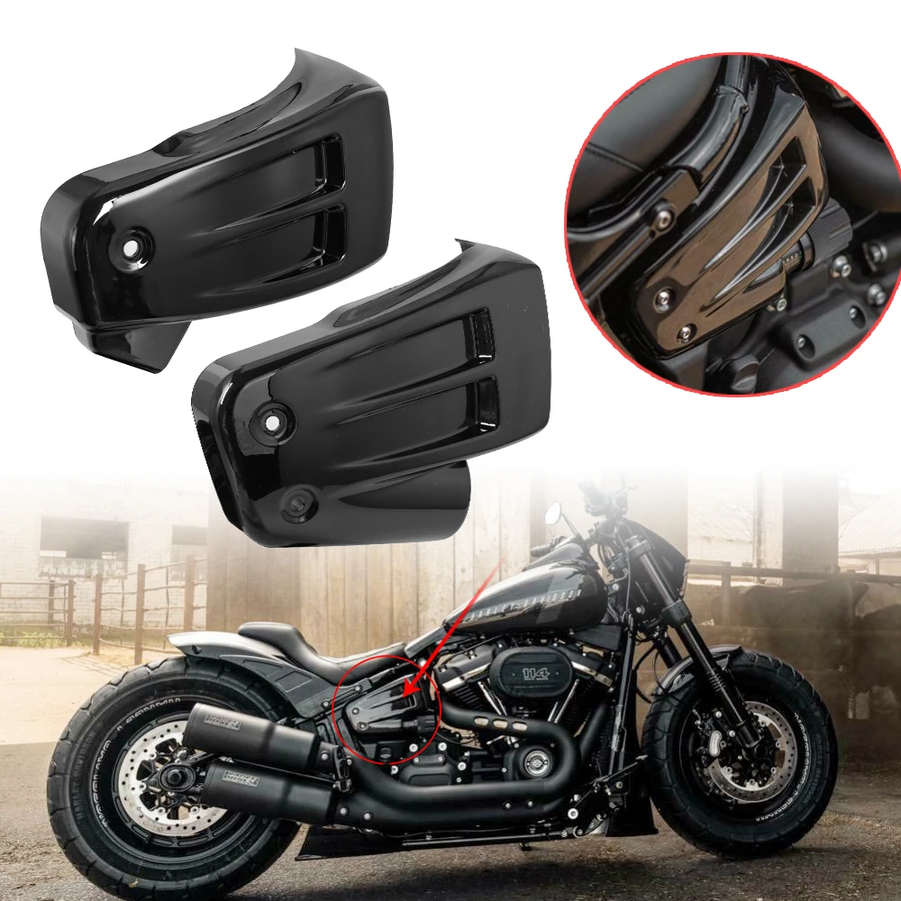 Motorcycle Light Black Left & right Battery Side Cover Fairing For Harley M8 Softail FXFB FXFBS FAT BOB Sport Glide 2018-2022