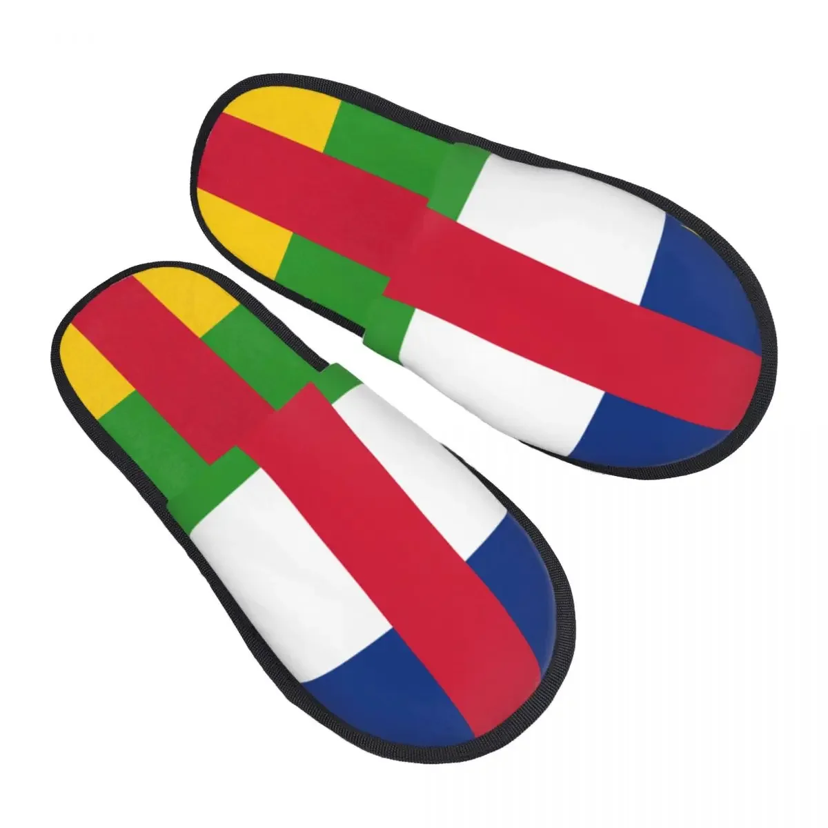 Flag Of The Central African Republic Slipper For Women Men Fluffy Winter Warm Slippers Indoor Slippers