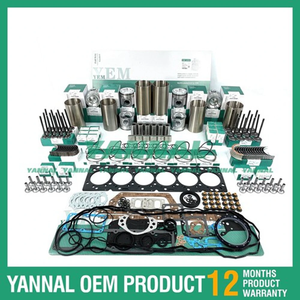 

Новый комплект для капитального ремонта двигателя 6D107 с клапанами для экскаватора Komatsu PC200-8