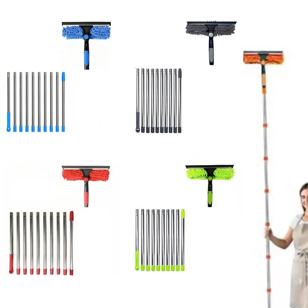 

Long Duster Window Cleaning Squeegee Dusting Cleaning 2 In 1 Washing Ceiling Duster High Spider Microfiber Window Wiper